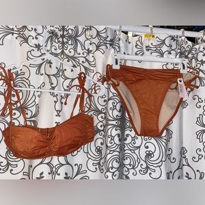 Victorias Secret Burnt orange and gold Bikini Set